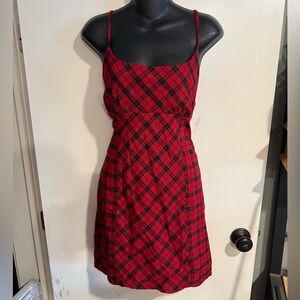 4/$16 Wild Fable Red and Black Plaid Large Women's Dress